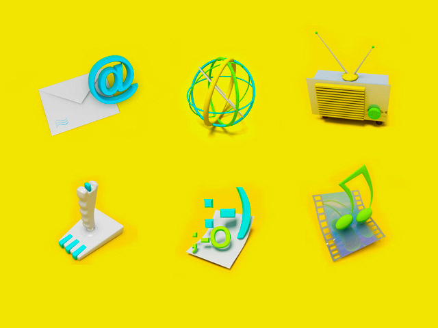 3D-модели иконок для компании «Ситилайн»