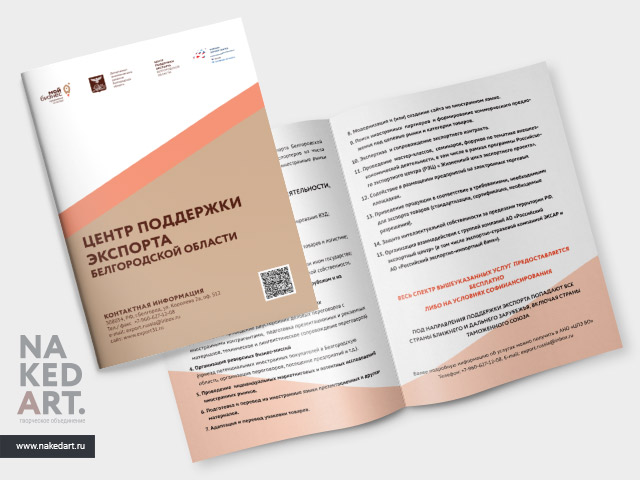 Дизайн брошюры для «Центра поддержки экспорта» пример