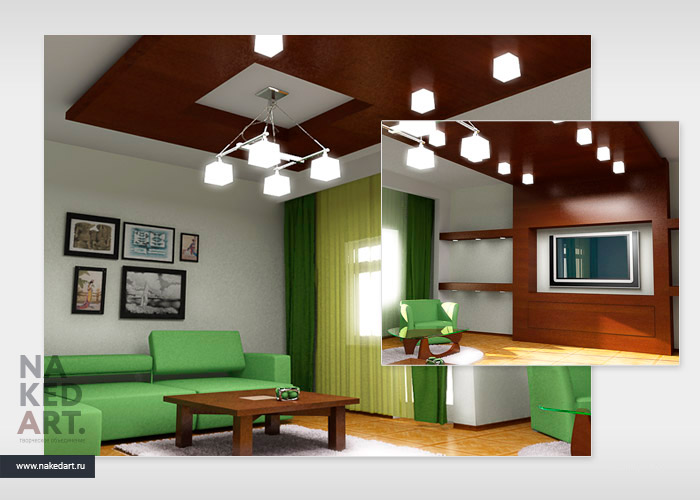 Дизайн интерьера 2-х комнатной квартиры пример