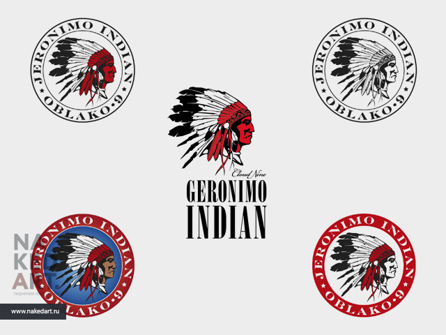 Разработка логотипа студии «Jeronimo Indian» пример