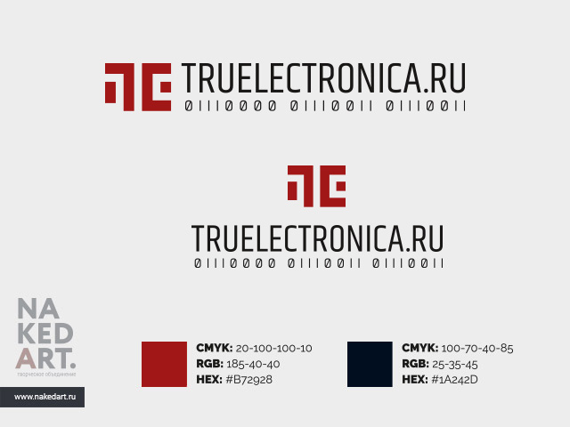 Вторая версия логотипа портала Truelectronica пример